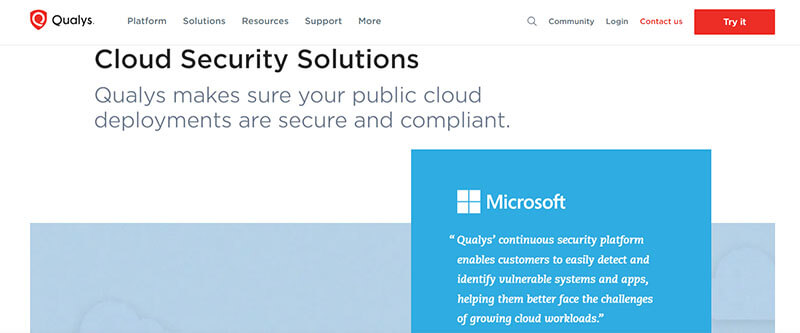 Qualys Cloud Security Solution