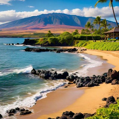 Maui’s scenic beach and volcanic landscape, one of the most beautiful places in the world.