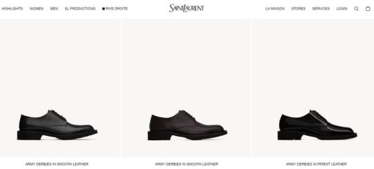 YSL luxury shoe brand