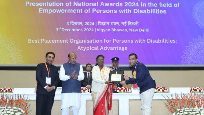Atypical Advantage Founder Receiving Award for Empowering Persons with Disabilities