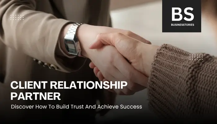Client relationship partner handshake image showing trust building, business partnership, and professional success strategy in client management.