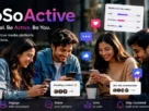 SoSoActive millennials engaging with interactive digital media on smartphones