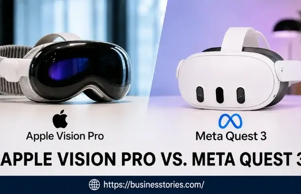 Apple Vision Pro vs Meta Quest 3 VR headset comparison 2026