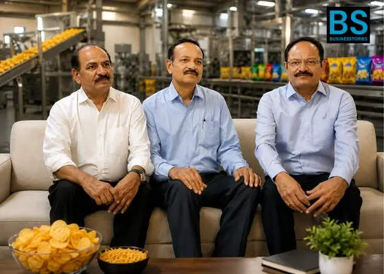 Balaji Wafers founders Chandubhai Virani, Bhikhubhai Virani and Kanubhai Virani behind the success of India’s leading snack brand