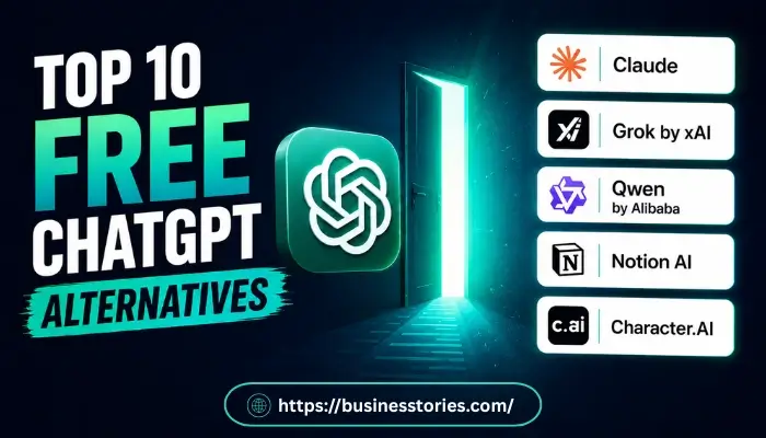 Top 10 Free ChatGPT Alternatives featuring Claude, Grok by xAI, Qwen, Notion AI, and Character.AI