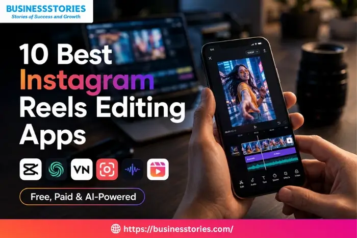 Smartphone displaying Instagram Reels video editing interface with popular editing apps, representing the 10 best Instagram Reels editing apps in 2026.