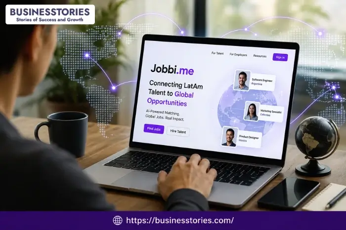 Jobbi.me AI platform connecting Latin American talent with global job opportunities through AI-powered matching.