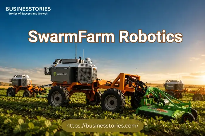 Autonomous SwarmFarm Robotics machine working in a crop field, showcasing innovative AgriTech automation and smart farming technology.