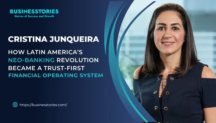 Cristina Junqueira, co-founder of Nubank, representing the growth of trust-first digital banking across Latin America.