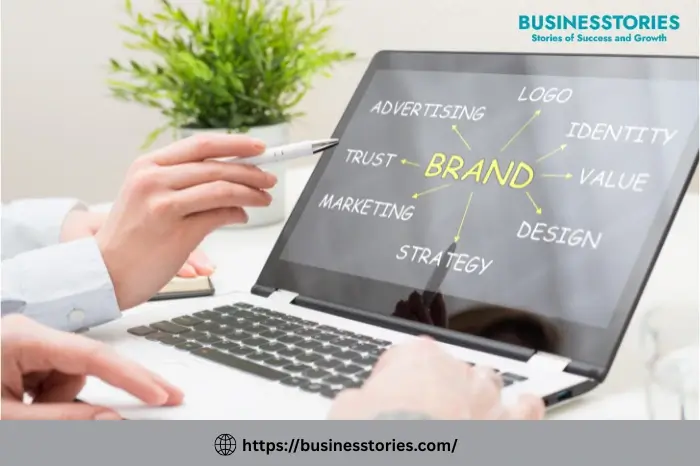 Small business branding strategy showing brand identity, trust, value, marketing, design, logo, and advertising