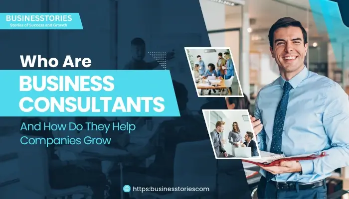 Business consultants meeting with company executives to discuss business strategy, operational improvements, and long-term growth plans.