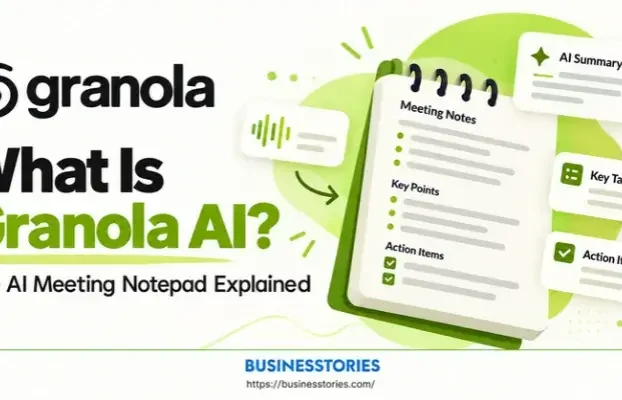 Granola AI meeting notepad showing meeting notes, AI summaries, key takeaways, and action items